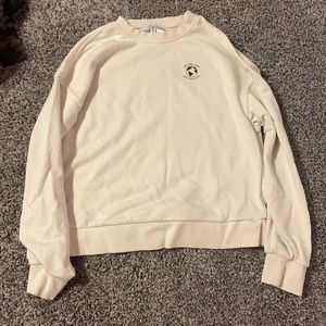 cream love your earth crewneck